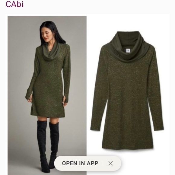 CAbi Dresses & Skirts - Cabi Dress Knit w Cowl Neck Size M